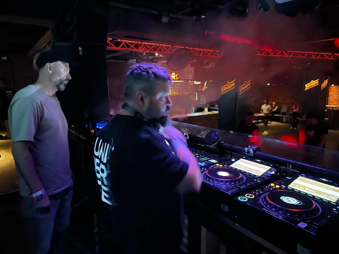 Matt Walli in a club DJ booth